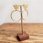 Deco Fair Trade Hoop Stud Earrings - Gold