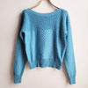 Merino Wool Boatneck ZigZag Powder Blue