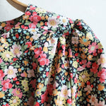 Dragstar Smock Top - Black Floral Small