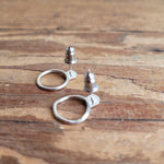 Deco Small Hoop Stud Fair Trade  Earrings - Silver