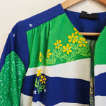 Bolero Blue/White/Green Stripe Floral