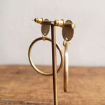 Deco Fair Trade Hoop Stud Earrings - Gold