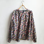 Dragstar Smock Top - Black Floral Large