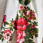 Bolero White with Red/Green Floral