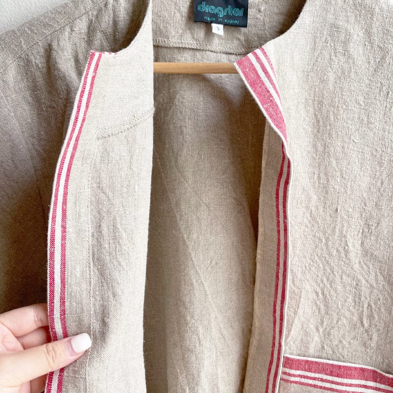 Vintage French Linen Boxy Jacket