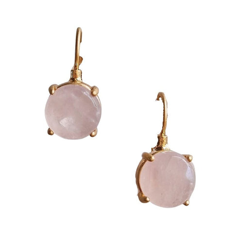 Martha Natural Stone Earring - Pink