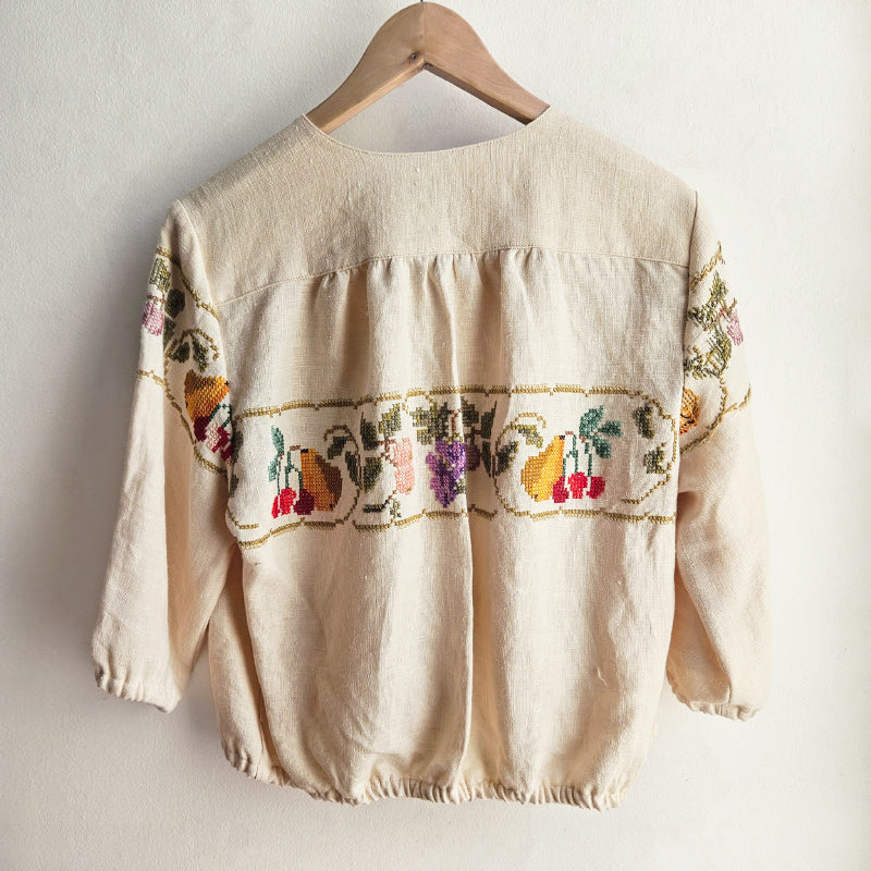 Bolero Cream and Fruit Embroidery