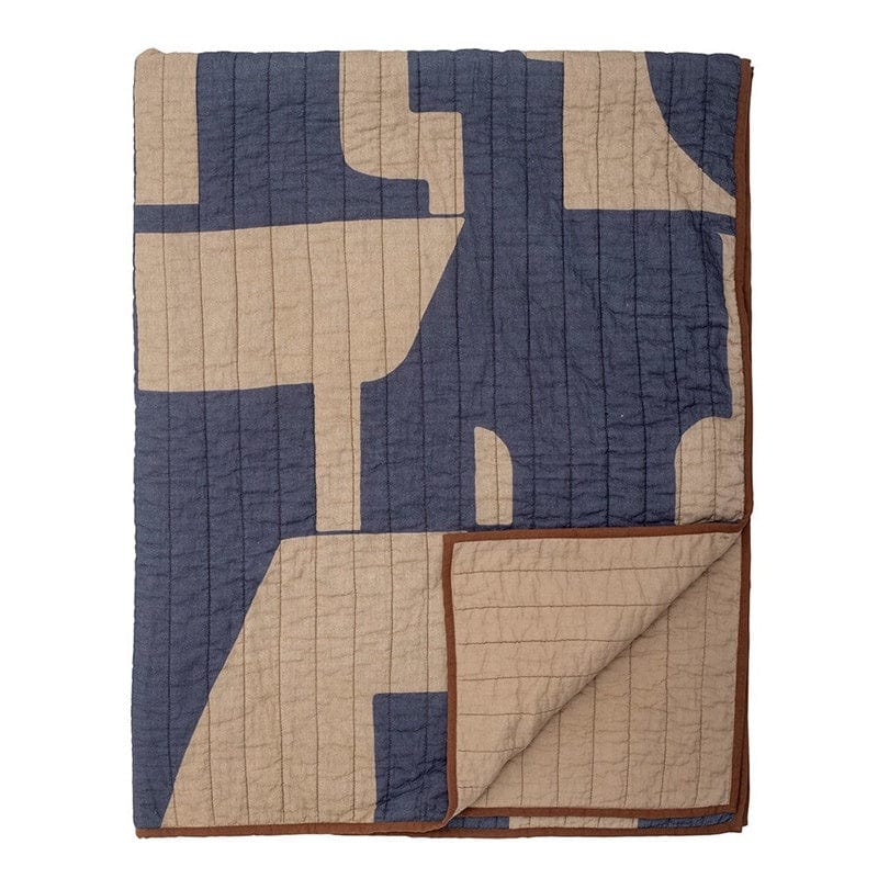 Bloomingville Roosi Cotton Throw - Blue