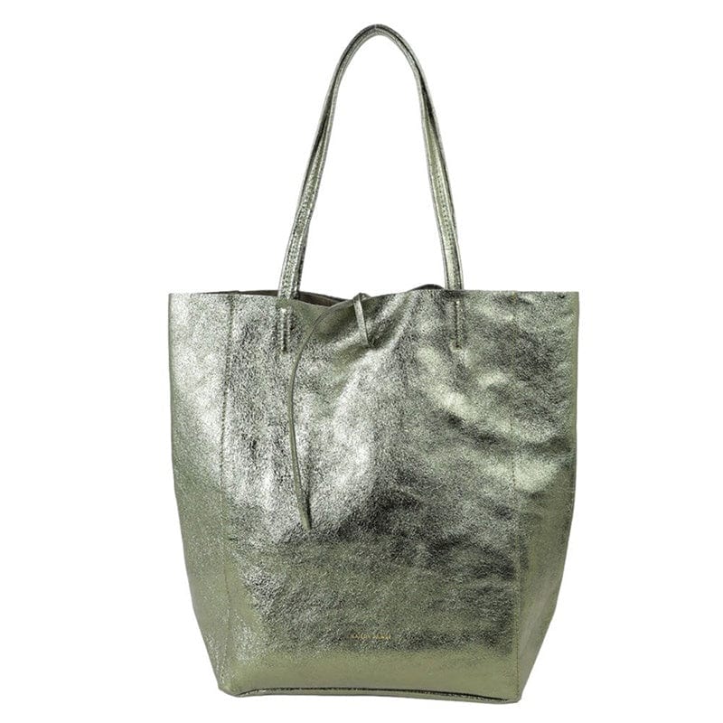 Maison Fanli Large Tote - Metallic Khaki