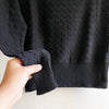 Boatneck Zig-Zag Jumper - Black Merino Wool