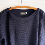 Voyager Boatneck Jumper - Navy Merino Wool