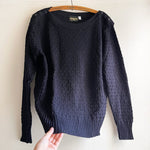 Voyager Boatneck Jumper - Navy Merino Wool