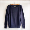 Voyager Boatneck Jumper - Navy Merino Wool