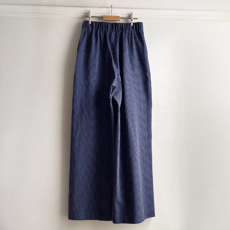 Jants Pants Navy Cotton Pin Stripe