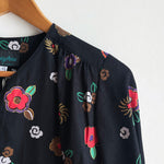 Long Sleeve Bolero Black with Floral One Off