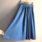 Dragstar Gathered Cotton Skirt - Light Blue