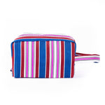 Recycled Plastic Toiletry Bag - Raspberry/Navy