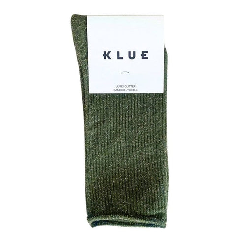 Klue Glitter Lurex Socks - Khaki