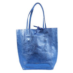 Maison Fanli Large Tote - Metallic Electric Blue