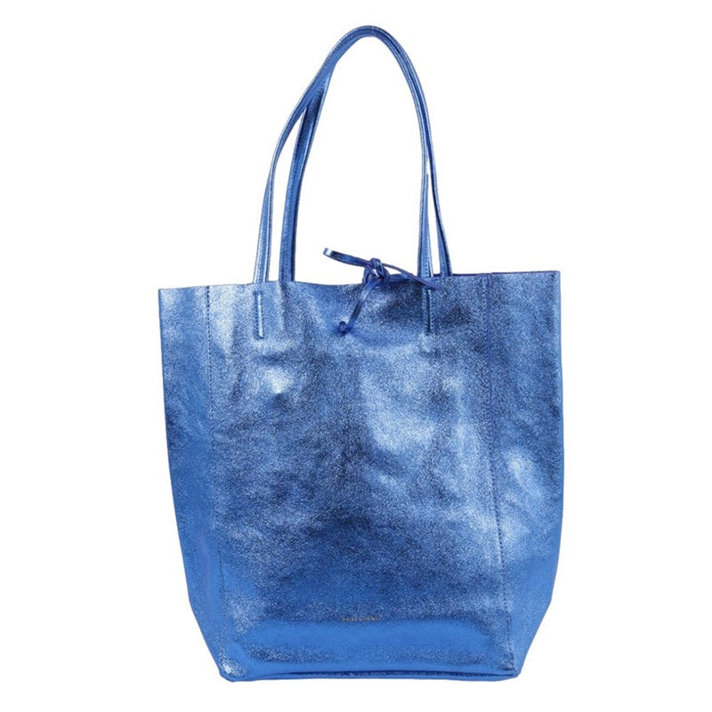 Maison Fanli Large Tote - Metallic Electric Blue