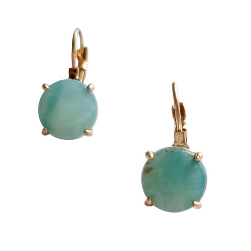 Martha Natural Stone Earring - Green
