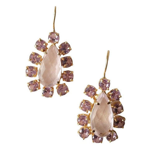 Leonara Gem Earring - Pink