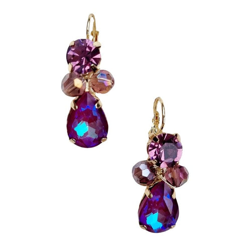 Whitney Gem Earring - Purple