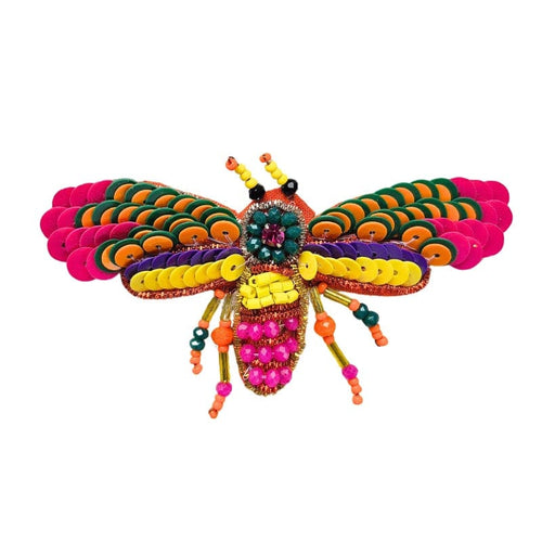 Beaded Brooch - Multi Wasp