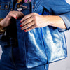 Maison Fanli Large Tote - Metallic Electric Blue