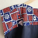 Navy Two Tone vintage Top Nautical with Steering Wheels