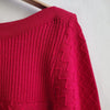 Merino Wool Boatneck RED Zig Zag