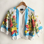 Bolero White/Blue with Fruits and Floral