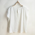 Dragstar Bateaux Cream Silk Crepe De Chine Top