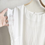 Dragstar Bateaux Cream Silk Crepe De Chine Top