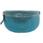 maison fanli leather bum bag emerald metallic