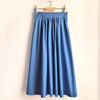 Dragstar Gathered Cotton Skirt - Light Blue