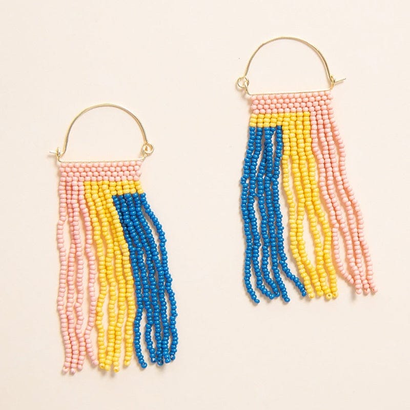 Beaded Hook Earrings - Pastel