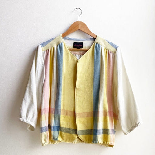 Bolero Yellow Check Front XL/16 (ONE OFF)