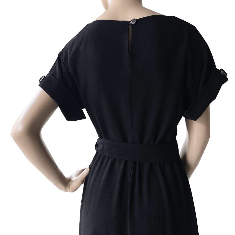 Dragstar Favourite Frock - Black Linen Blend