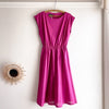 Bateau Dress - Fuchsia