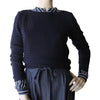 Dragstar Voyager Jumper - Navy Merino Wool Ethical Womens Fashion jumper of Inisherin finding the perfect fisherman’s jumper for your wardrobe 