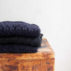 Boatneck Zig-Zag Jumper - Navy Merino Wool