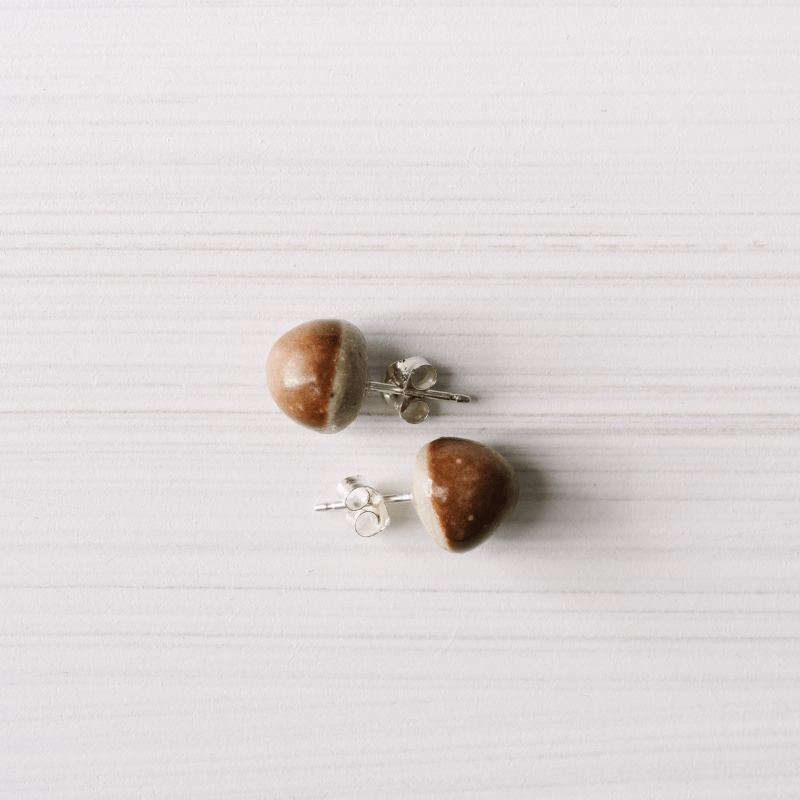 Woodfolk Acorn Studs - Red Ochre