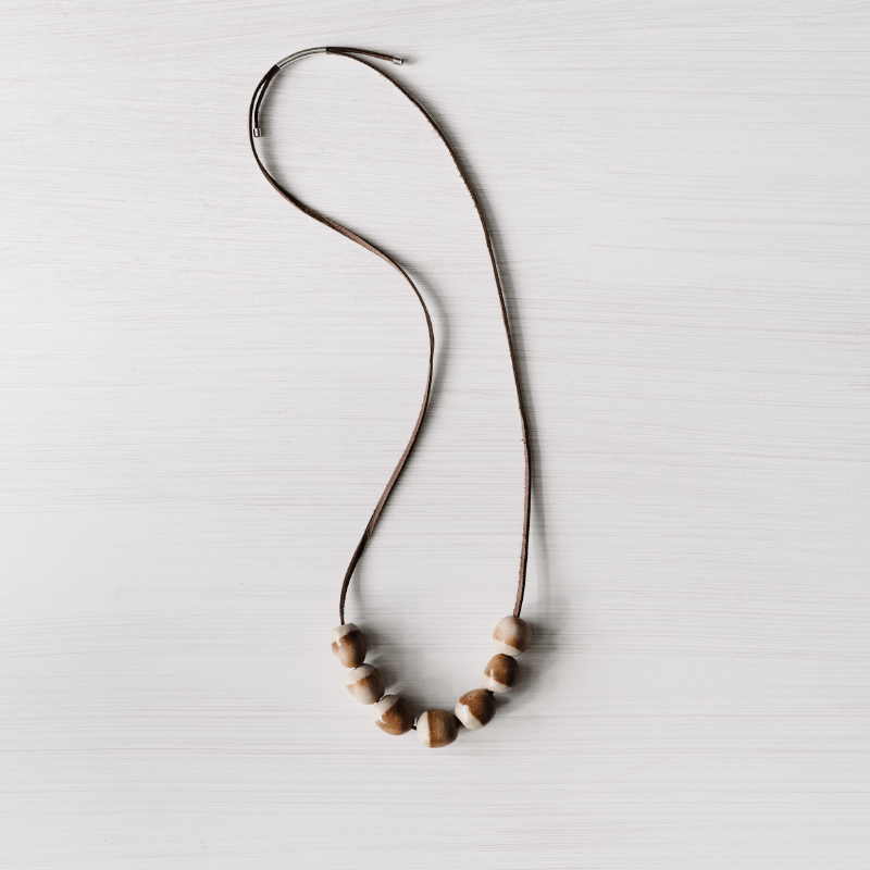 Woodfolk Red Ochre Dipped Necklace