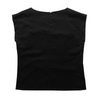 Bateau Top - Black Cotton Voile