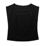 Bateau Top - Black Cotton Voile