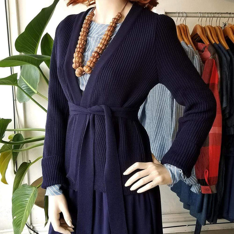 Chunk Ribbed Knit Cardigan - ethical womenswear made in Sydney merino wool