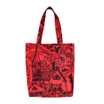 Dragstar Handprinted Village Tote Bag ethical Womens Fashion Slow fashion Made in Sydney Australia