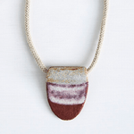 Woodfolk Half Oval Pendant - Rhubarb